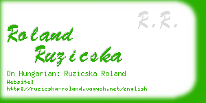 roland ruzicska business card